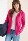 Cecil Waffle Knit Full Zip Hoodie, Pink
