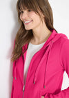 Cecil Waffle Knit Full Zip Hoodie, Pink