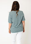 Cecil Striped Knit Round Neck Top, Blue Multi