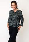 Cecil Leopard Print T-Shirt, Green Multi