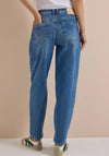 Cecil High Waisted Barrel Leg Jeans, Blue