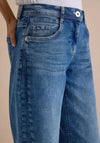 Cecil High Waisted Barrel Leg Jeans, Blue