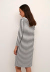 KAFFE Kaliddy Striped Knee Length Jersey Dress, Black & White