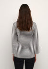 KAFFE Kaliddy Striped T-Shirt, Black & White