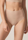 Chantelle One Size High Waist Soft Stretch Brief, Nude