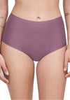Chantelle One Size High Waist Soft Stretch Brief, Wine