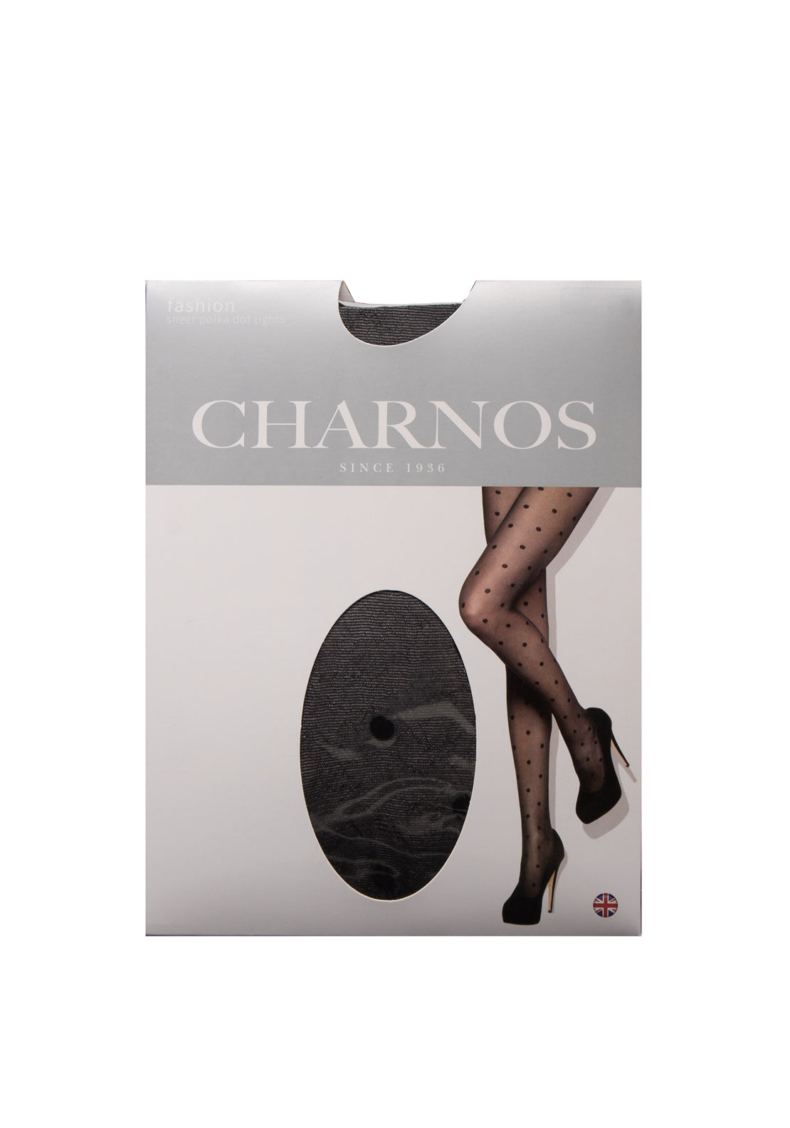 Charnos Fashion Sheer Polka Dot Tights, Black