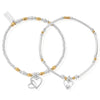 ChloBo Double Devotion Set of 2 Bracelets, Silver & Gold