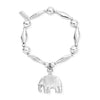 ChloBo Chunky Elephant Bracelet, Silver