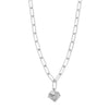 ChloBo Link Chain Faith & Love Necklace, Silver