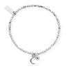 Chlobo Mini Cube Moon & Sun Bracelet, Silver
