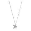 ChloBo Bobble Chain Hummingbird Necklace, Silver