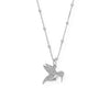 ChloBo Bobble Chain Hummingbird Necklace, Silver