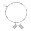 Chlobo Cute Mini Love Letter Bracelet, Silver