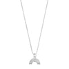 ChloBo Delicate Box Chain Rainbow Necklace, Silver