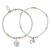 ChloBo Dusk To Dawn Set of 2 Bracelets, Gold & Silver