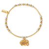 ChloBo Decorated Elephant Bracelet, Gold