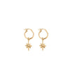 ChloBo Lucky Star Hoop Earrings, Gold