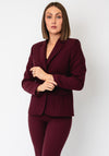 Christina Felix Single Breasted Tailored Blazer, Wine