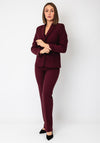 Christina Felix Single Breasted Tailored Blazer, Wine