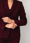 Christina Felix Single Breasted Tailored Blazer, Wine