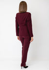 Christina Felix Single Breasted Tailored Blazer, Wine