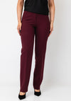 Christina Felix Tailored Straight Leg Trouser, Wine