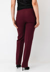 Christina Felix Tailored Straight Leg Trouser, Wine