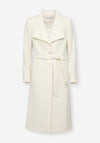 Christina Felix Belted Wool Cashmere Blend Long Coat, Winter White