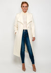 Christina Felix Belted Wool Cashmere Blend Long Coat, Winter White
