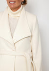 Christina Felix Belted Wool Cashmere Blend Long Coat, Winter White