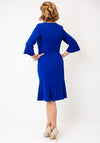 Christina Felix Cropped Sleeve Midi Dress, Royal Blue