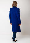 Christina Felix Classic Tailored Wool Cashmere Blend Long Coat, Royal Blue