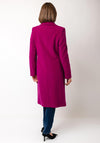 Christina Felix Classic Tailored Wool Cashmere Blend Long Coat, Raspberry