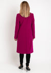 Christina Felix Classic Tailored Wool Cashmere Blend Long Coat, Raspberry