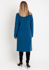 Christina Felix Classic Tailored Wool Cashmere Blend Long Coat, Blueberry