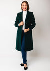 Christina Felix Classic Tailored Wool Cashmere Blend Long Coat, Forest Green