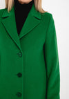 Christina Felix Classic Tailored Wool Cashmere Blend Long Coat, Shamrock Green