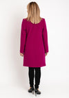 Christina Felix Classic Tailored Wool Cashmere Blend Long Coat, Raspberry