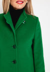 Christina Felix Classic Tailored Wool Cashmere Blend Long Coat, Shamrock Green