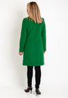 Christina Felix Classic Tailored Wool Cashmere Blend Long Coat, Shamrock Green