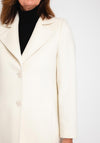 Christina Felix Notch Collar Wool Cashmere Blend Long Coat, Winter White