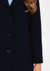 Christina Felix Classic Tailored Long Coat, Navy