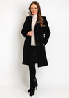 Christina Felix Classic Tailored Long Coat, Black