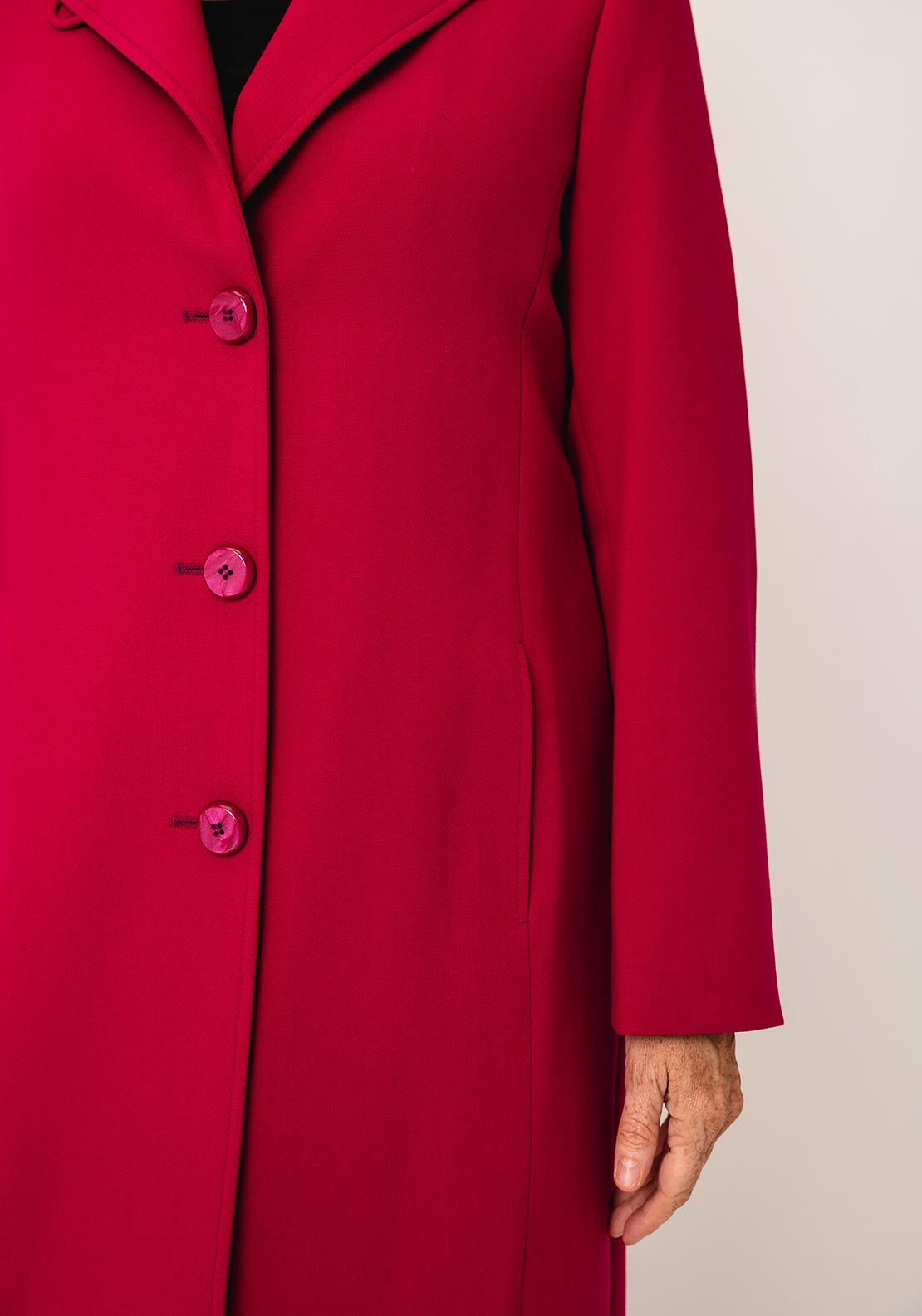 Christina Felix Wool Rich Tailored Coat, Pink