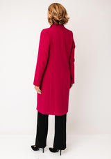 Christina Felix Wool Rich Tailored Coat, Pink