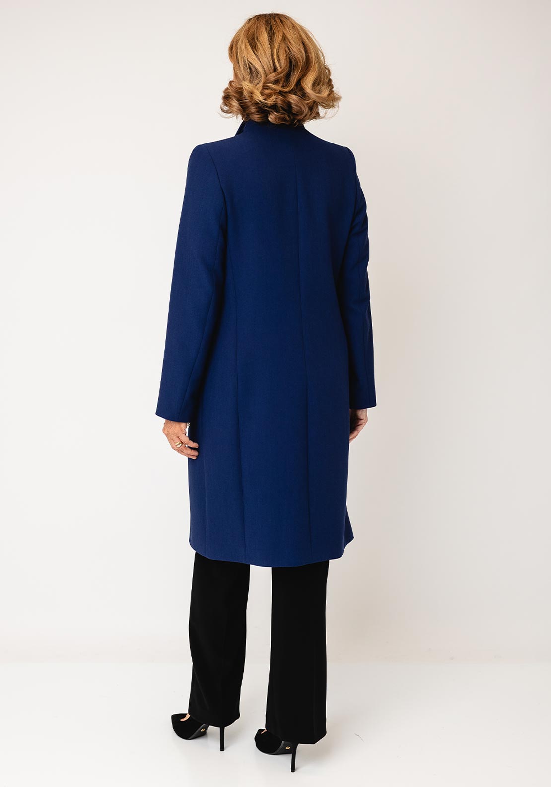 Christina Felix Wool Rich Tailored Coat, Blue