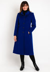 Christina Felix Wool Cashmere Folded Collar Long Coat, Royal Blue