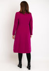 Christina Felix Wool Cashmere Folded Collar Long Coat, Raspberry