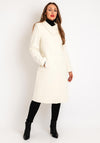 Christina Felix Wool Cashmere Blend Shawl Collar Coat, Winter White
